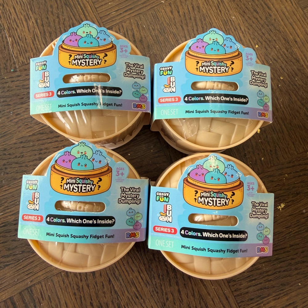 Crazy Fun mini squishy mystery dumpling series 3. 4 dumplings
